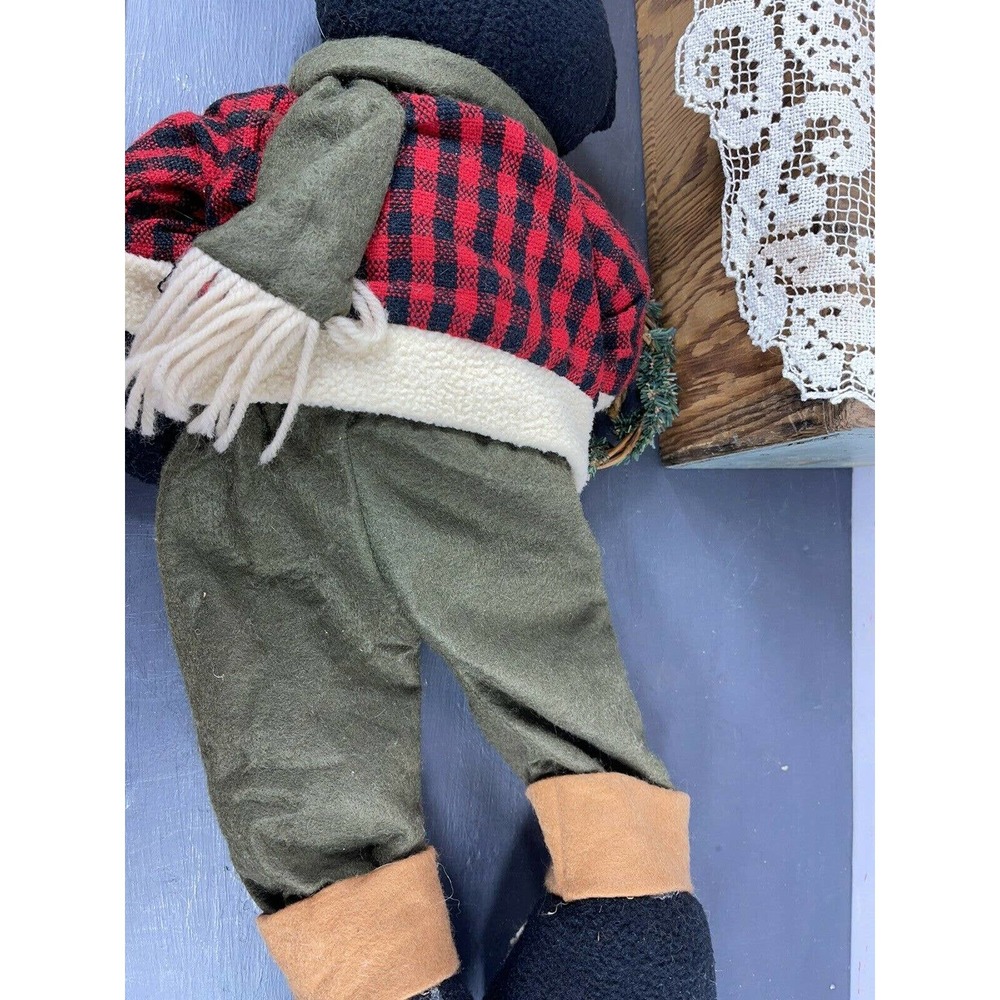 Winter Bear Push Felt Fleece Weighted Shelf Sitter Holding Wreath Joann Store - Picture 7 of 7